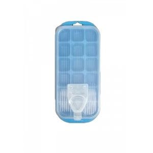 Παγοθήκη Κύβος Πλαστική 18 Θέσεων με Καπάκι Μπλε 10968