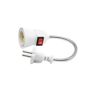 Ντουί Ρεύματος με Υποδοχή E27 σε Λευκό χρώμα