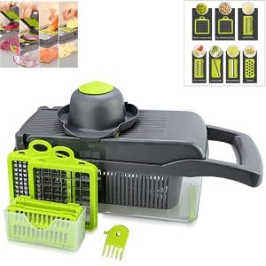 Πολυκόπτης Λαχανικών Πλαστικός Χειροκίνητος KYL-43923472 14τμχ