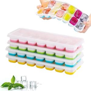 Καλούπια Παγοθήκη Στρογγυλή Πλαστική με Καπάκι 3τμχ