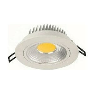 Στρογγυλό Μεταλλικό Χωνευτό Σποτ με Ενσωματωμένο LED και Ψυχρό Λευκό Φως σε Λευκό χρώμα 817525
