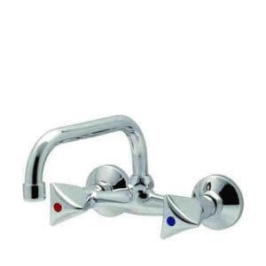 DNS Μπαταρία Κουζίνας Τοίχου Chrome