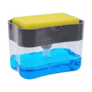 Factory 27675720 Dispenser Κουζίνας Πλαστικό με Θήκη για Σφουγγάρι Διάφανο