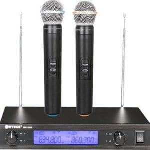 WVNGR Σύστημα Karaoke με Ασύρματα Μικρόφωνα WG-2009 σε Μαύρο Χρώμα