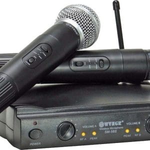 WVNGR Σύστημα Karaoke με Ασύρματα Μικρόφωνα SM-58II σε Μαύρο Χρώμα