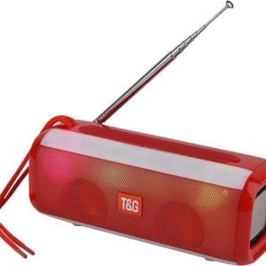 T&G TG-144T Ηχείο Bluetooth 10W με Ραδιόφωνο Red