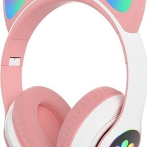 Cat STN28 Ασύρματα/Ενσύρματα Over Ear Ακουστικά Ροζ