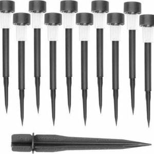 Σετ 10 Καρφωτά Ηλιακά Φωτιστικά Φανάρια με Φωτοκύτταρο 00012039