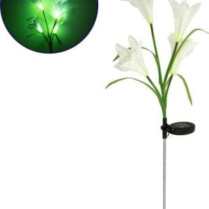 GloboStar Σετ 2 Καρφωτά Ηλιακά Φωτιστικά 1W 100lm Ψυχρό Λευκό 6000K με Φωτοκύτταρο IP65 85706