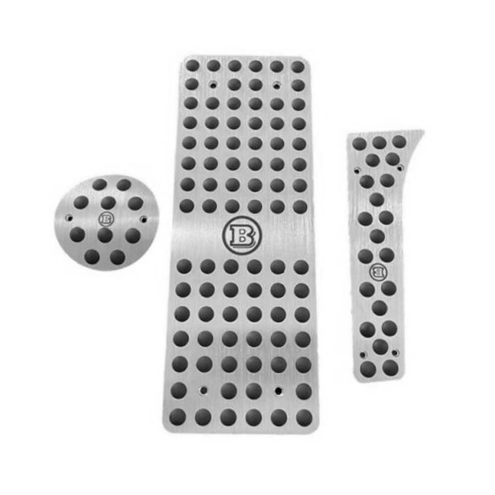 Σετ Πεταλιέρες Αντιολισθητικές Αυτοκινήτου για Smart Αλουμινίου Ασημί 3τμχ 104148