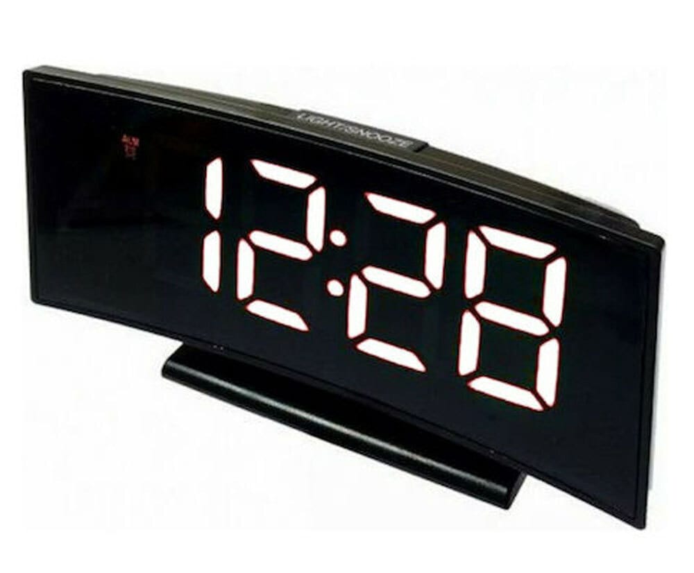 Καθρέπτης Led Επιτραπέζιο Ψηφιακό Ρολόι με Ξυπνητήρι Λευκό DS-3621L