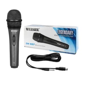 Weisre Ενσύρματο Μικρόφωνο Karaoke DM607 σε Μαύρο Χρώμα