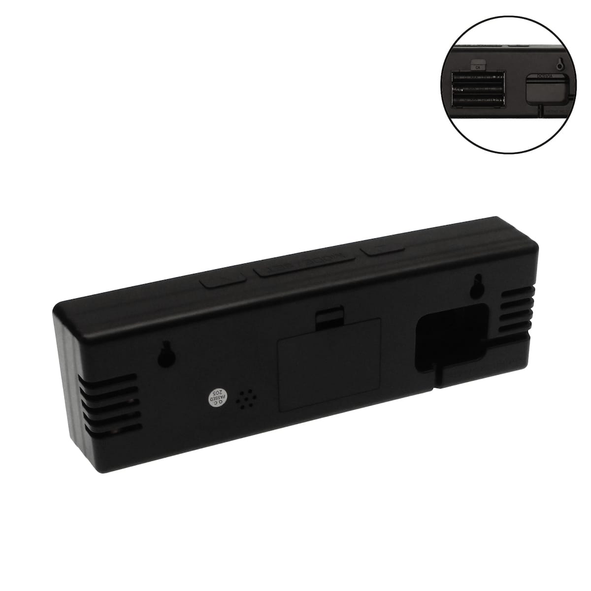 Επιτραπέζιο Ψηφιακό Ρολόι με Ξυπνητήρι Μαύρο DS-3818L - Image 2