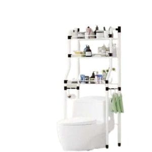 0010648 Επιτοίχια Ραφιέρα Μπάνιου Μεταλλική με 3 Ράφια