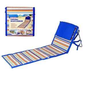 Ξαπλώστρα Παραλίας Γαλάζια Πτυσσόμενη 145x50εκ. 107584