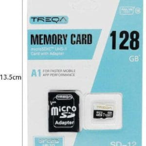 Treqa SDHC 128GB Class 10 U1 A1 UHS-I με αντάπτορα