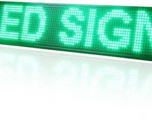 Κυλιόμενη Πινακίδα LED Μονής Όψης Αδιάβροχη 100x40cm Πράσινο