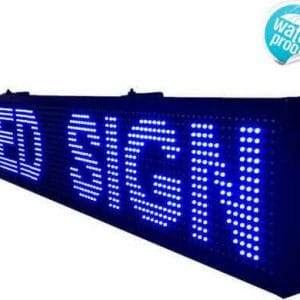 Κυλιόμενη Πινακίδα LED Μονής Όψης Αδιάβροχη 100x40cm Μπλε