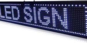 Κυλιόμενη Πινακίδα LED Μονής Όψης Αδιάβροχη 100x40cm Λευκό