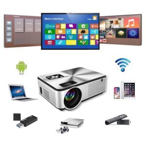 T6 Projector Λάμπας LED Ασημί