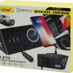 Andowl Φορτιστής Αυτοκινήτου Μαύρος Συνολικής Έντασης 2.4A με Θύρες: 2xUSB 1xType