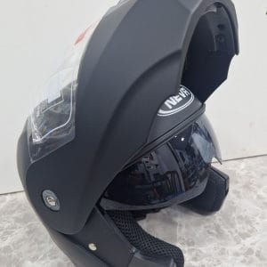 Κράνος μοτοποδηλατου Flip-up NEVA Μαύρο Γκρι με γυαλιά ηλίου RX1859