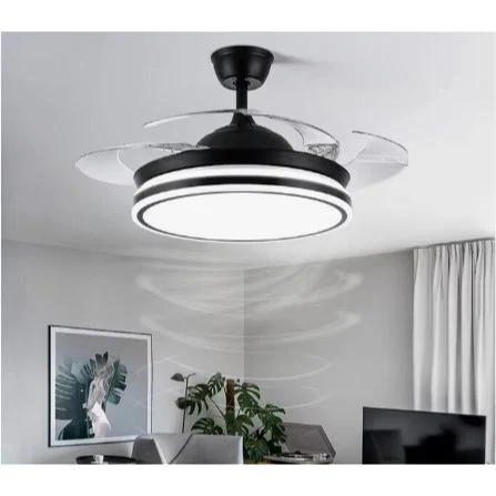 Ανεμιστήρας Οροφής με LED Φως & Τηλεχειριστήριο – Μαύρος - Image 2