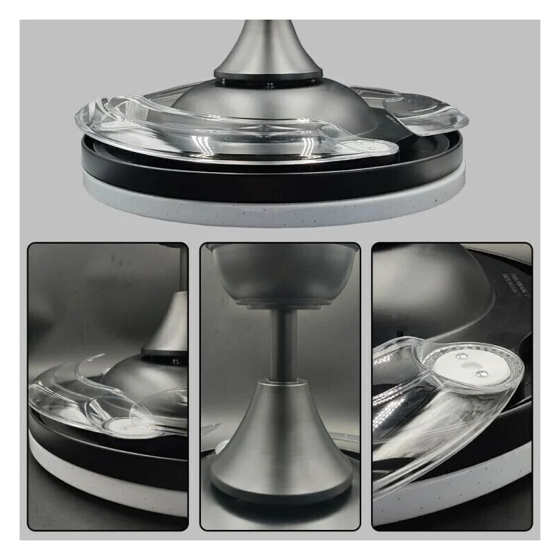 Ανεμιστήρας Οροφής με LED Φως & Τηλεχειριστήριο – Μαύρος - Image 3