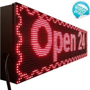 Κυλιόμενη Πινακίδα LED  Μονής Όψης  100x40cm με USB Κόκκινο