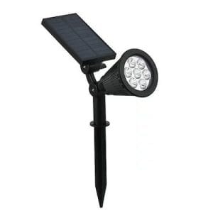 Προβολέας Καρφωτό Ηλιακό Φωτιστικό 7 LED 3W IP65 GF-7LED Θερμός φωτισμός RGB