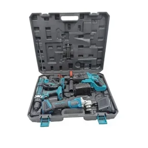 Σετ γωνιακός τροχός, δραπανοκατσάβιδο, κατσαβιδιέρα & κρουστικό δραπανοκατσάβιδο με 2 μπαταρίες Rolinger Bisutime