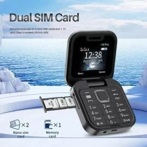 i16 Pro Dual SIM Κινητό με Κουμπιά (Αγγλικό Μενού) Μαύρο