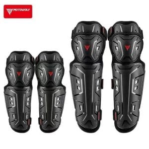 Motowolf Προστατευτικές Επιγονατίδες & Επιαγκωνίδες Αναβάτη Μηχανής Σετ 4τμχ ΜαύρεςMDL1029HJ-BK
