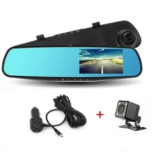 Εσωτερικός Καθρέφτης Κάμερα Αυτοκινήτου καταγραφικό με διπλή οθόνη1080p 24εκ. 4.3″ Full HD 1080P