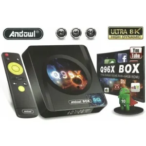 Andowl TV Box Q96X 4K UHD με WiFi 4GB RAM και 64GB Αποθηκευτικό Χώρο με Λειτουργικό Android 10.0