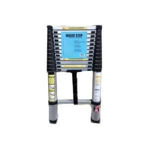 Τηλεσκοπική Σκάλα Αλουμινίου Μονή 12 Σκαλιών Μέγιστου Ύψους 3.8m