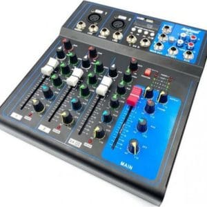 Andowl Q-4L Αναλογική Κονσόλα 4 Καναλιών με Phantom Power & 2 Εισόδους XLR & Bluetooth Q-4L