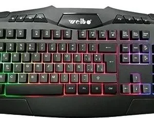 Weibo WB-540 Gaming Πληκτρολόγιο με Φωτιζόμενα πλήκτρα Αγγλικό US