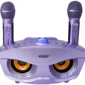 Σύστημα Karaoke με Ασύρματα Μικρόφωνα SD-306 Μοβ