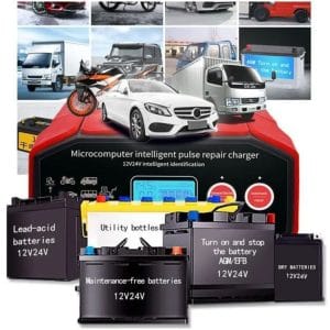 Andowl Φορτιστής Μπαταρίας Αυτοκινήτου600W 12V/24V Heavy Duty Smart Car Battery Charger Pulse Repair Q-CD918