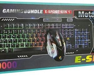 JX-K9000 Σετ Gaming Πληκτρολόγιο με RGB φωτισμό & Ποντίκι Αγγλικό US
