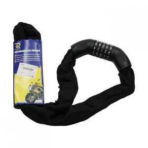 Αντικλεπτική Αλυσίδα Μοτοσυκλέτας Με Κλειδαριά 100cm Μαύρη W11586-21