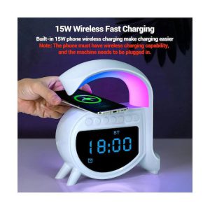 Andowl Επιτραπέζιο Ψηφιακό Ρολόι με Ξυπνητήρι & Ασύρματη Φόρτιση 075667