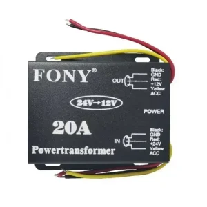 Μετασχηματιστής Ισχύος Αυτοκινήτου FONY – Από 24V DC σε 12V 20A