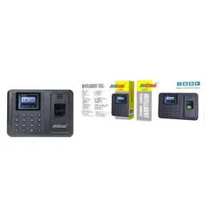 Συσκευή παρουσίας για πρόσβαση με δακτυλικό αποτύπωμα και κωδικό με ρολόι Q-A21 – Intelligent Fingerprint Recorder Attendance Andowl