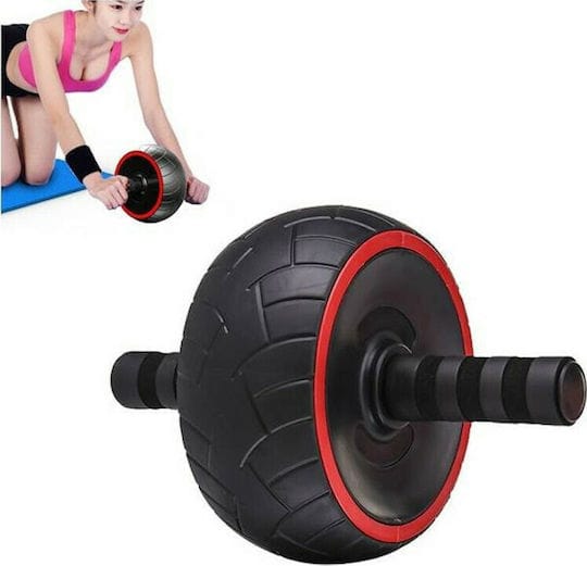 Factory JFL200-3 Ρόδα Κοιλιακών Μαύρη με Αντιολισθητικές Λαβές και Στρωματάκι για τα Γόνατα