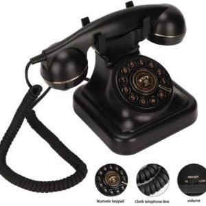 Ενσύρματο Τηλέφωνο Ρετρό Μαύρο