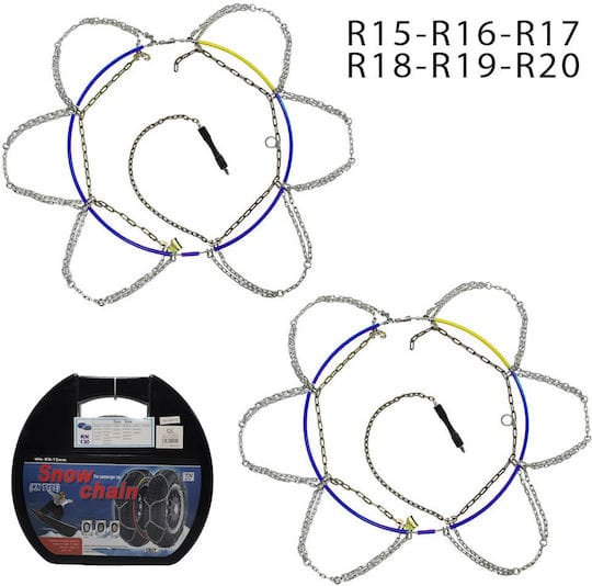 Αντιολισθητικές Αλυσίδες Πάχους 12mm Επιβατικού Αυτοκινήτου 2τμχ