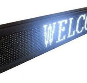 Κυλιόμενη Πινακίδα LED Μονής Όψης 130x20cm Λευκό