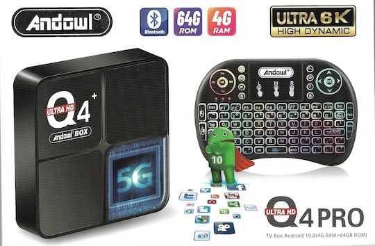 Andowl TV Box Q4 PRO 6K UHD με WiFi USB 2.0 4GB RAM και 64GB Αποθηκευτικό Χώρο με Λειτουργικό Android 10.0 - Image 2